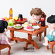 Miniature Hot Pot Simulation Food Toy Dining Table Dollhouse Scene Decoration Pretend Play Children's Toy