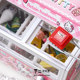Children's Mini Freezer Ice Cream Pretend Play Supermarket Horizontal Refrigerator Miniature Model Dollhouse Decoration Pretend Play Toy
