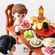 Miniature Hot Pot Simulation Food Toy Dining Table Dollhouse Scene Decoration Pretend Play Children's Toy