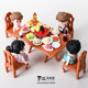 Miniature Hot Pot Simulation Food Toy Dining Table Dollhouse Scene Decoration Pretend Play Children's Toy