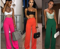 Wide tube high waistwomens trousers 2019