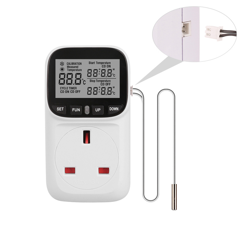 Regular British Standard Temperature Control Socket Countdown Timer Temperature Control Switch Controller Fish Tank Pet Heating Thermostat Regular British Standard Temperature Control Socket Countdown Timer Temperature Control Switch Controller Fish Tank Pet Heating Thermostat