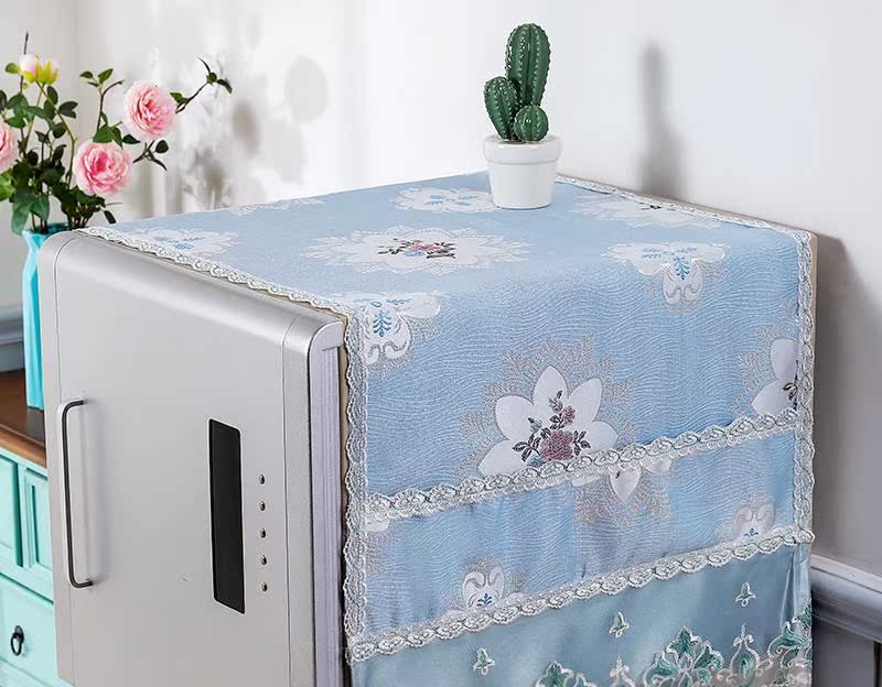Tủ lạnh bọc vải ngăn tủ lạnh bẩn vải che cửa đơn bụi bảo vệ khăn che thiết bị sóng bánh xe cửa duy nhất vườn - Bảo vệ bụi áo điều hoà nhật bản