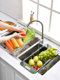 Expandable Draining Basket, Vegetable Washing Basket, Fruit Storage Basket, Kitchen Sink Dishwashing Rack, Plastic