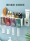 Toothbrush Holder, No-Drill Mouthwash Cup, Toothbrush Cup, Wall-Mounted Bathroom Storage Box, Toothbrush Set