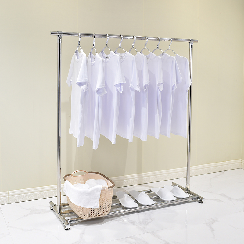 Thick drying rack single rod drying frame stainless steel simple shoe frame landing garment rack balcony hanging frame drying frame