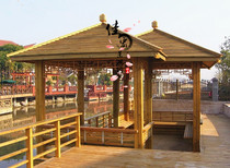Cool Pavilion Outdoor Ancient Building Solid Wood Four-corner Pavilion Hexagonal Pavilion Landscape Pavilion Garden Patio Outdoor Villa Embalming Wooden Pavilions