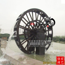Manufacturer direct marketing anti-corrosive wood waterwheel carbonated wood landscape water tanker Dutch windmill foot water tanker Wooden Scenic Water Tankers