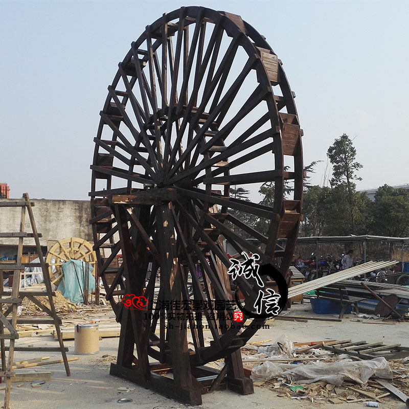 Anti-corrosion wood waterwheel solid wood waterwheel Fengshui wheel waterwheel hand-cranked waterwheel landscape waterwheel various specifications waterwheel customization