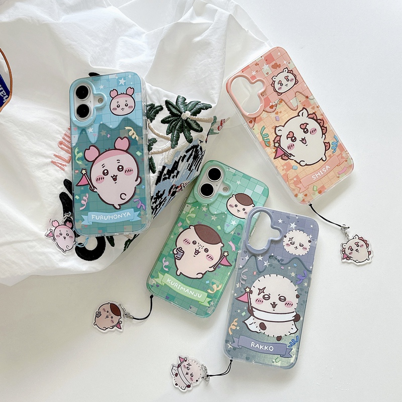Chiikawa Chestnut Steamed Bun iPhone 17 Pro Max Sea Otter Usagi Wind Lion Hachiware Ancient Bookstore 17 Air Phone Case Suitable for Apple 16 Plus Protective Case 13m
