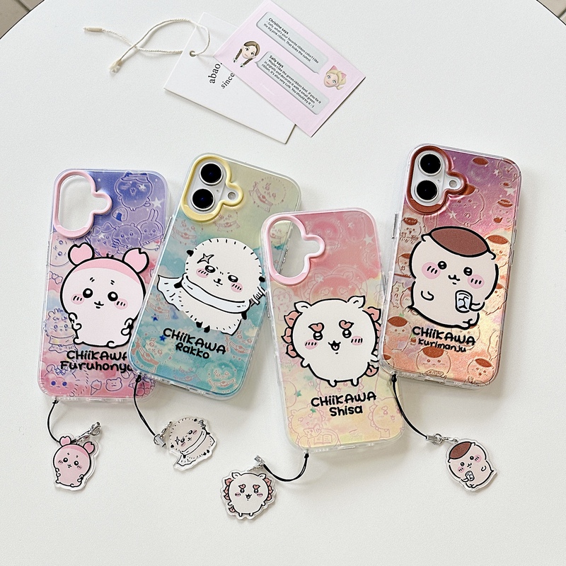 Chiikawa iPhone 17 Pro Max Case, Kurimanju Chestnut Bun Style, Lion Shisa Sea Otter Rakko 16 Phone Case Suitable for Air Apple 15 Plus Xiaomi