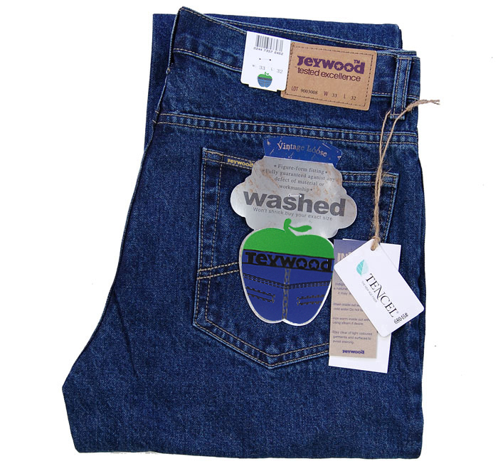 Apple jeans nam đích thực mùa xuân và mùa hè mỏng cổ điển cotton trung niên cao eo thẳng lỏng trung niên cha