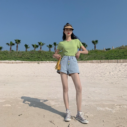 Джинсы, летние тонкие штаны, 2021 года, оверсайз, высокая талия, свободный прямой крой