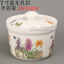 Large ceramic seasoning tank seasoning jar spicy oil bottle salt sugar oil sauce box kitchen storage dry cargo tank pig oil tank