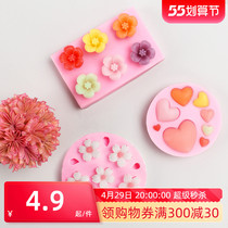 diy handmade soap mold homemade soap soap Mini small sharper love flower shaped soap Silicone Soap Mold