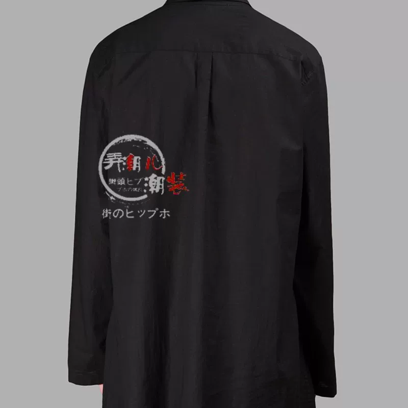 Мужская рубашка в стиле YOHJI YAMAMOTO Yamamoto Yamamoto Yamamoto - стиль свободного кроя