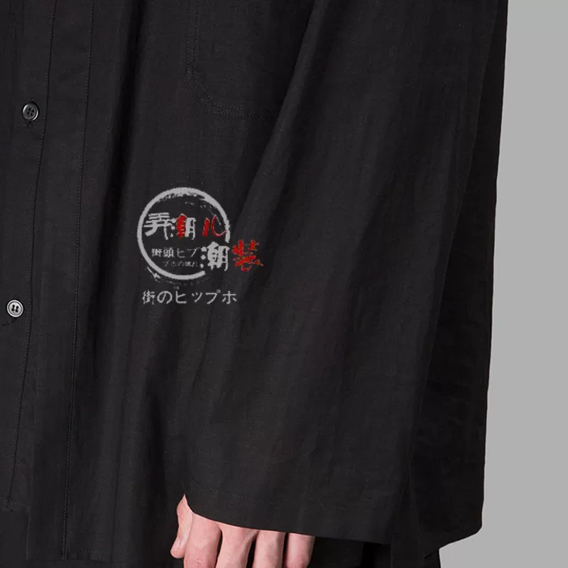 Мужская рубашка в стиле YOHJI YAMAMOTO Yamamoto Yamamoto Yamamoto - стиль свободного кроя