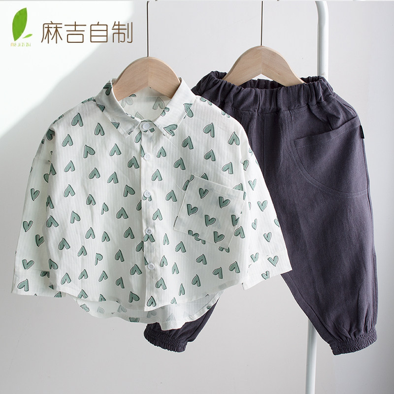 Boys spring and autumn shirt 2020 new children's Korean style personality long-sleeved shirt jacket baby shirt top tide