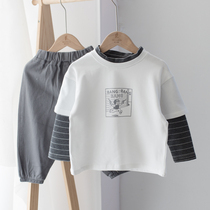 Maji homemade childrens clothes boys long-sleeved tops childrens baby coats spring clothes spring and autumn childrens clothing