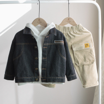 Hundreds of boys denim jacket 2020 Autumn new baby boy coat Spring and Autumn Tide childrens coat