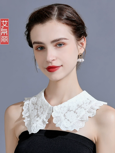 Кружевной универсальный фальшивый воротник, рубашка, шарф-платок, комплект, кружевное платье, в корейском стиле
