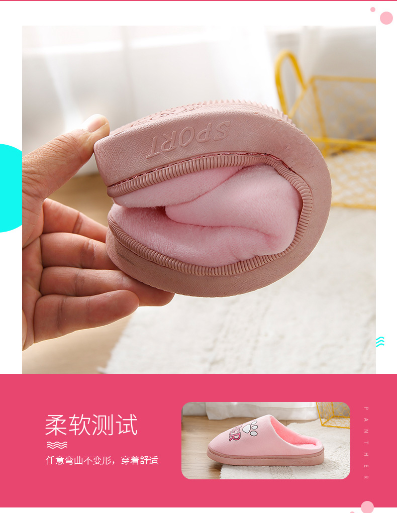 Dép cotton nữ mùa đông túi nhà dày dày chống trượt nhà nam dép bông tháng dép chống trơn