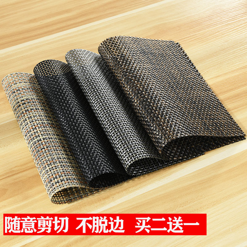 Tea tray, tea table, coaster, kung fu tea set accessories, tea dregs mat, bamboo heat insulation mat, western food mat, household anti-soup PVC