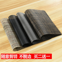 Tea tray tea mat coaster kung fu tea set accessories tea residue mat bamboo heat insulation mat Western dining mat home soup PVC
