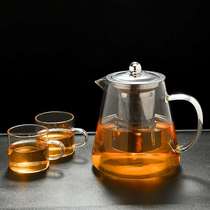 Bubble teapot glass teacup suite for home use tea pots with high temperature and thickening to separate filter pottery furnace to cook teapot