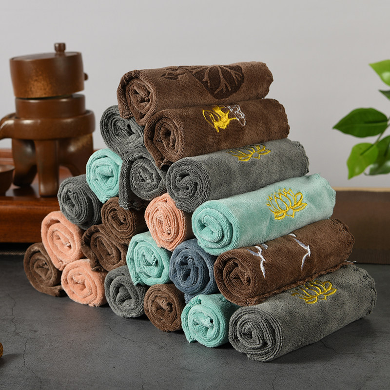 Kongfu tea towels tea cloth absorbent thickened tea towel tea table tea table cloth special rag tea table accessories Zen meaning