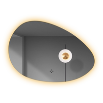 Frameless special-shaped smart bathroom mirror LED illuminated wall-mounted makeup mirror bathroom washstand vanity mirror