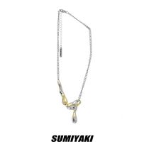 Sumiyaki wilderness series Sikkim necklace women ins hip-hop lock bone chain light extravagant and senior sense sweater chain