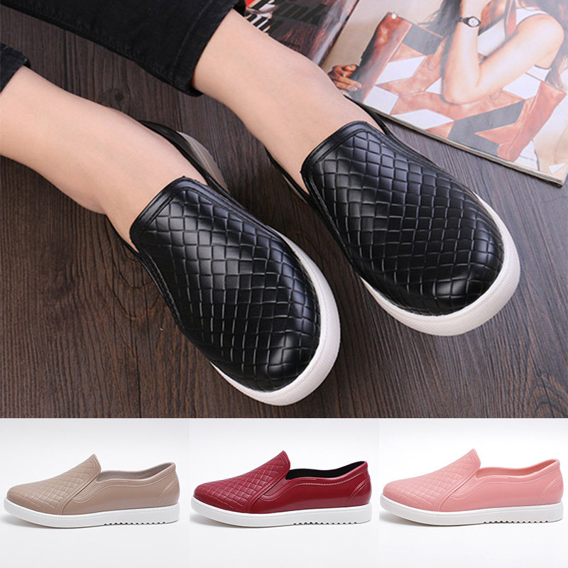 Summer rain boots women's fashion outer wear waterproof non-slip low-top water shoes men's and women's kitchen short-tube rain boots soft-soled rubber shoes