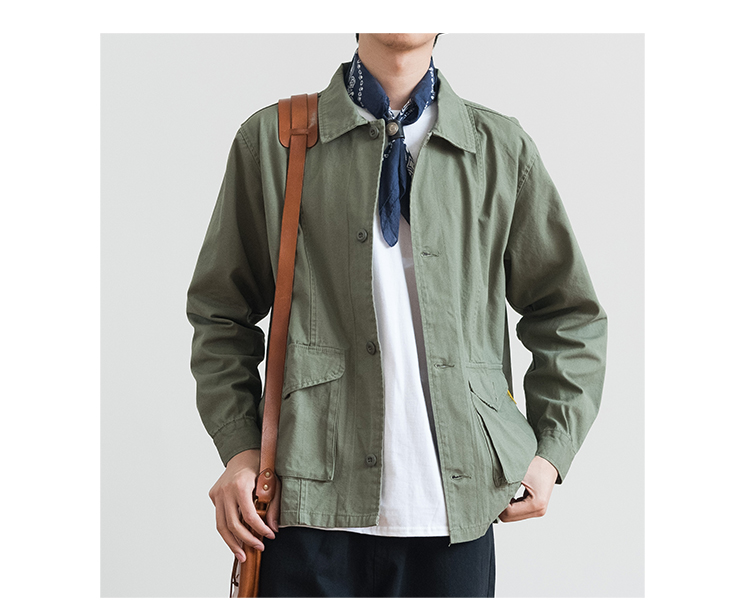 Youcho 2019 mùa thu Nhật Bản retro dụng cụ giặt túi áo khoác nam áo khoác nam thủy triều Ami - Cao bồi shop đồ nam