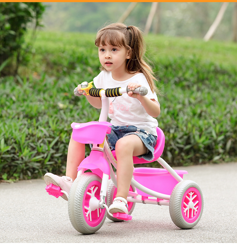 Xe ba bánh trẻ em màu sắc 1-3-5 tuổi Đàn ông và phụ nữ tay đẩy trẻ em xe đạp đồ chơi xe đạp xe đạp - Con lăn trượt patinet / trẻ em giày trượt patin trẻ em