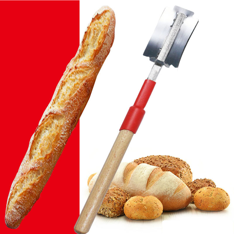Baguette knife European bag French bread cutting bag blade stick transfer plate cutting plastic fermentation cloth Curved cutting soft bag