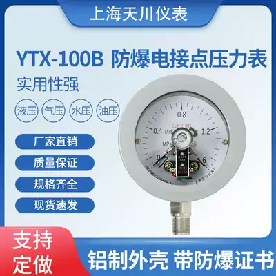YTX-100B Explosion-proof Electric Contact Pressure Gauge for ExdllBT6 Gas Grinding Machine Shanghai Tianchuan Instrument Factory