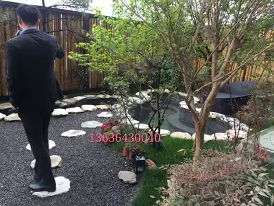 Gray small stone garden courtyard decoration stone pavement stone sharp corner gravel pebbles Japanese dry landscape Stone