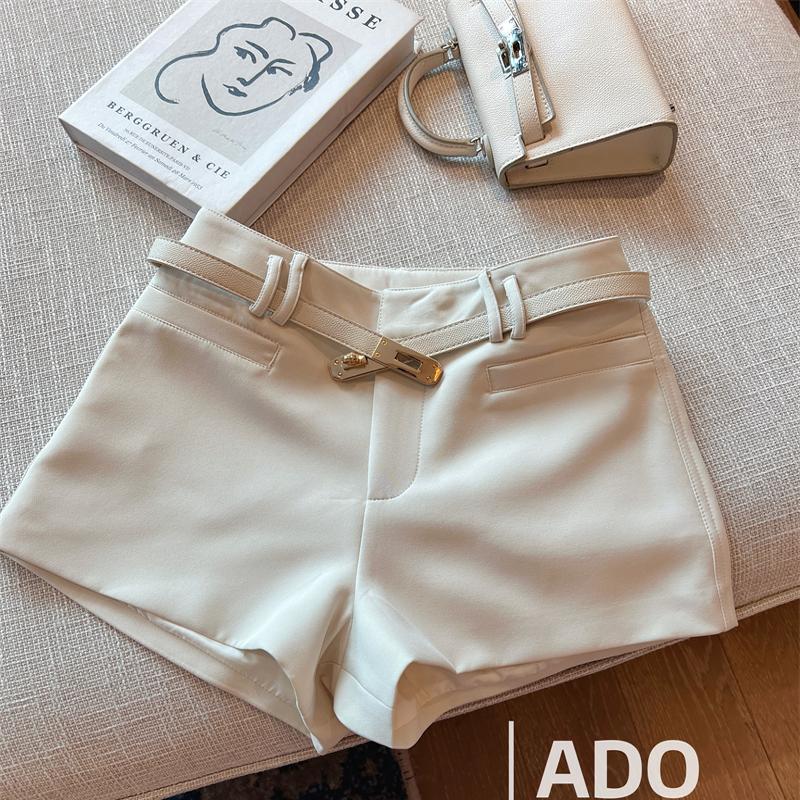 High-Waisted Shorts with Belt for Women, Suitable for Outerwear, 2026 Spring/Summer New American Style Slimming A-Line Shorts, Versatile Hot Pants, Boot Shorts