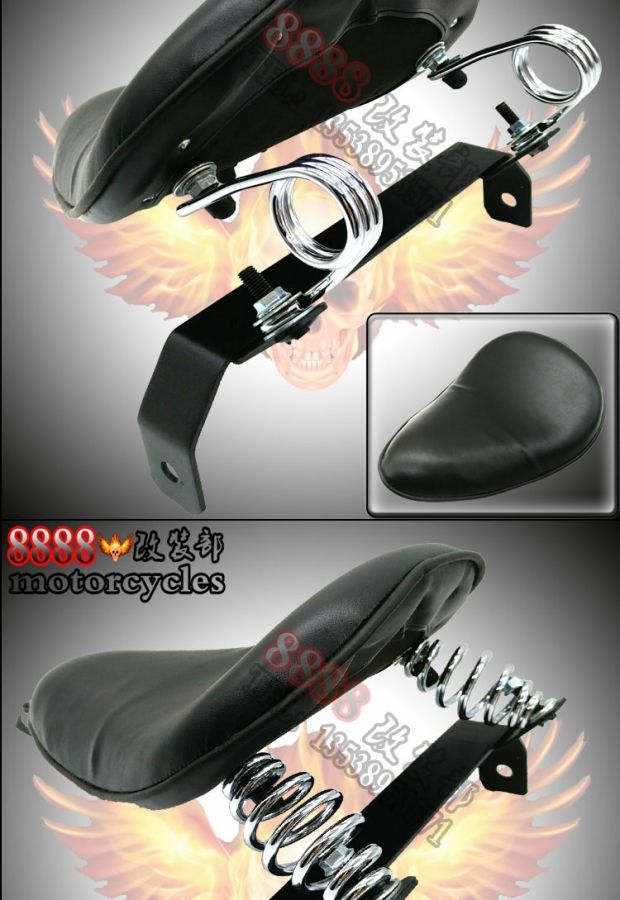 Ghế xe máy Harley Cruise Prince xe sửa đổi mùa xuân da retro ngồi ghế đơn chopper bobber - Đệm xe máy yen xe may