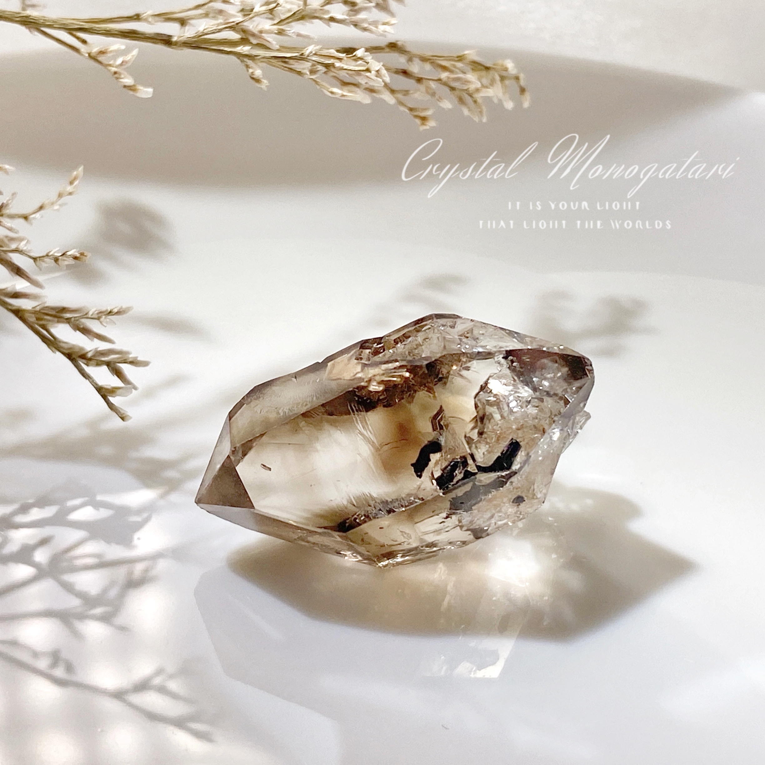 Genuine American Herkimon Shining Diamond Pure Natural Crystal Rough Stone S322 Rare Brown Mother and Child 7g