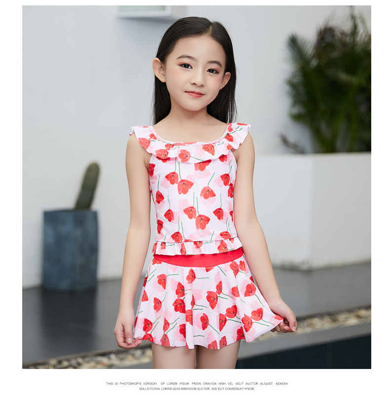 Đồ bơi trẻ em gái lớn trẻ em chia đôi kem chống nắng Đồ bơi bé gái công chúa bé ăn mặc áo tắm dễ thương nóng bỏng - Bộ đồ bơi của Kid quần bơi bé trai