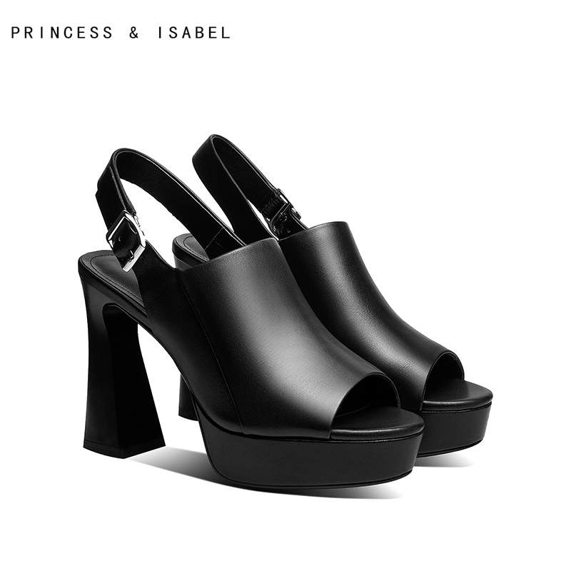 Women's Sandals 2026 Summer New Fashion European and American Style Waterproof Platform Chunky Heel Thick Sole Versatile Strap Peep-Toe High Heels Women's Sandals 2026 Summer New Fashion European and American Style Waterproof Platform Chunky Heel Thick Sole Versatile Strap Peep-Toe High Heels