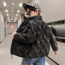 Boys Light Down Jacket White Duck Down Childrens Short 2022 New Middle and Big Boys Western Style Autumn and Winter Jacket