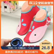 Little Whale - Baby Cartoon Rubber Soft Sole Snorkel Shoes Non-slip Socks Covers Diving Shoes Beach Shoes Boys Girls Super