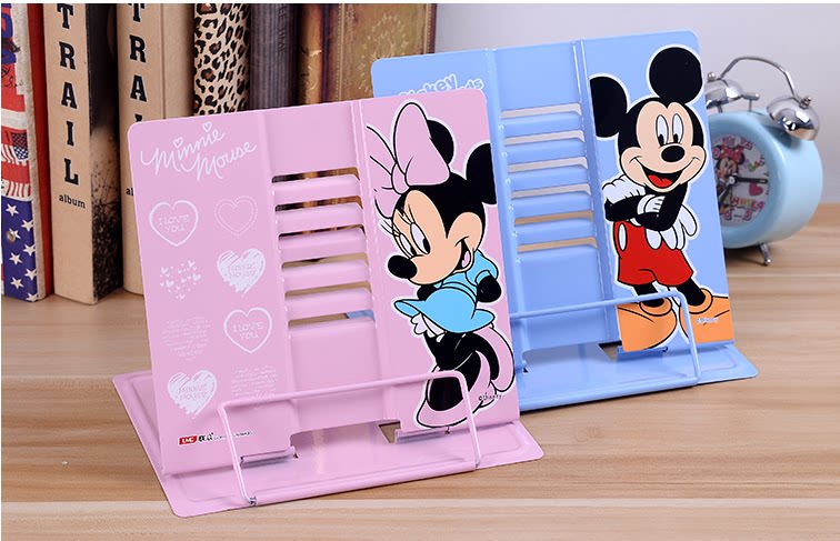 Mickey metal reading shelf princess children primary school students multi-functional folding reading shelf to protect eyesight