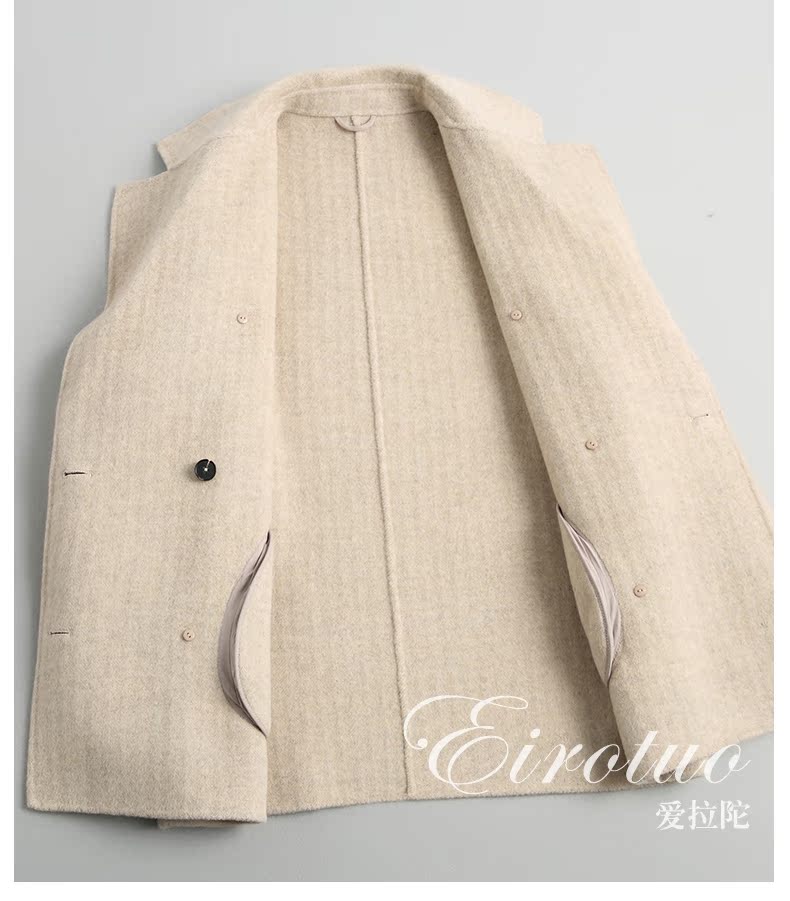 Áo mùa xuân mới hai mặt áo len cashmere Áo len hai mặt Hàn Quốc - Áo len lót đôi áo kaki nữ