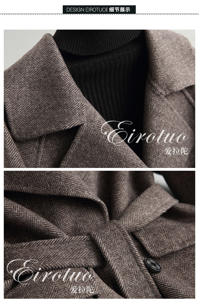 Áo chống rét mùa thu và mùa đông Áo len hai mặt Phiên bản Hàn Quốc áo len nữ Hepburn gió zero cashmere - Áo Hàn Quốc áo dạ lông cừu nữ đẹp