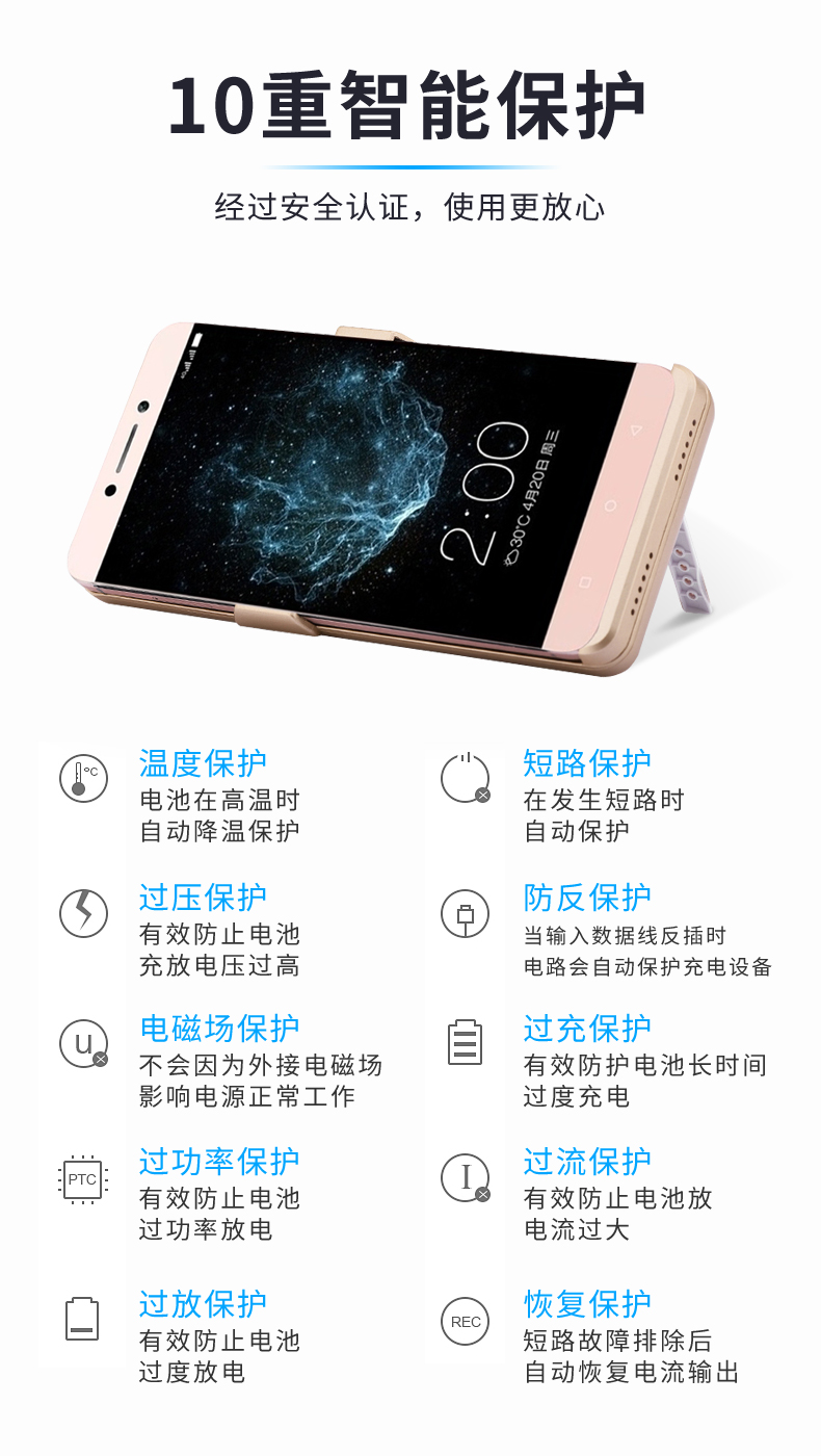 LeTV 2 quay lại sạc pin kho báu 2pro siêu mỏng X620 chuyên dụng cho điện thoại di động LeTV S3 sạc vỏ điện thoại di động