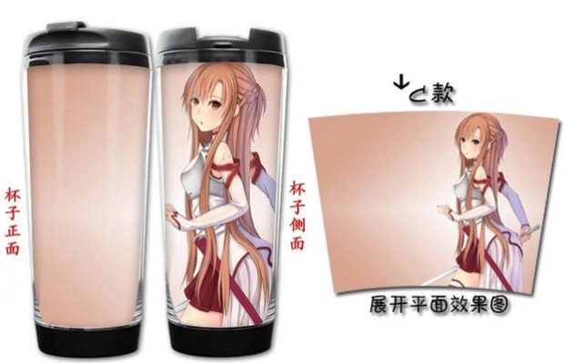 Sword Art Online Kirito Kirito Anime Xung quanh Tonggu và People Cartoon Anime Cup Cup Yasna Gift hình dán hello kitty